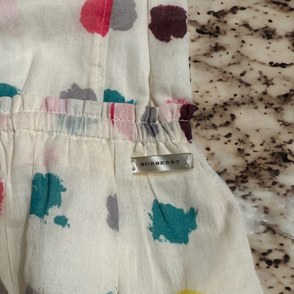 Burberry Maria Dot-Print Drawstring Waist Girl’s Dress Size 8Y - Picture 5 of 10